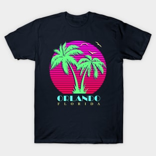 Orlando Florida Palm Trees Sunset T-Shirt